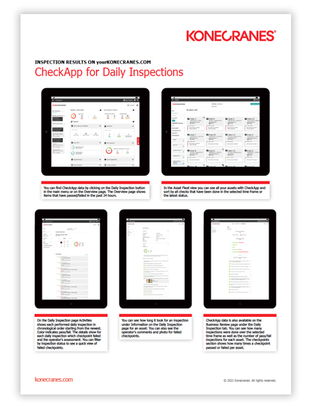 CheckApp on yourKONECRANES guide