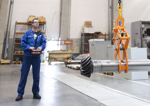 Crane operator using remote