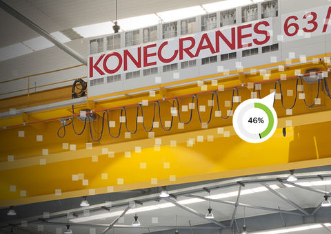 Crane showing monitoring data