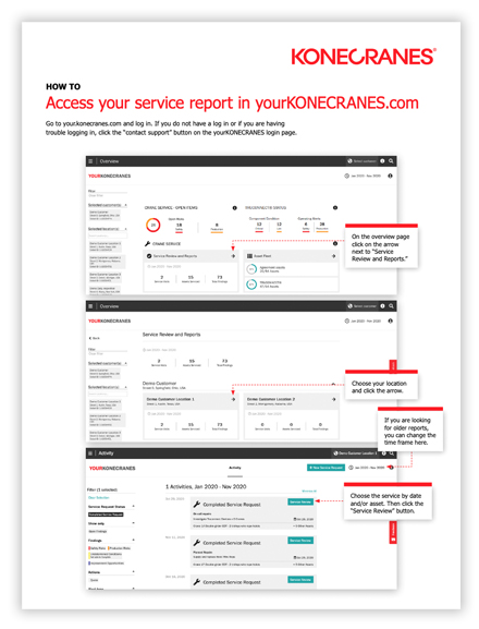 How to download service report