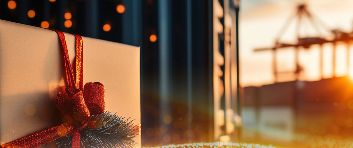 Christmas gift at a port