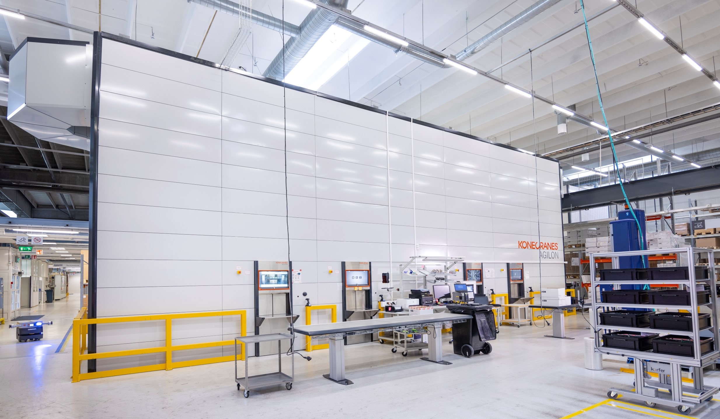Agilon warehouse automation in ABB Distribution Solutions production final assembly