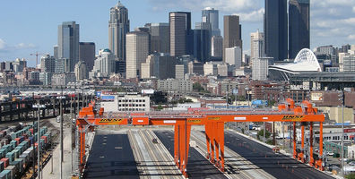 Ports close to cities.